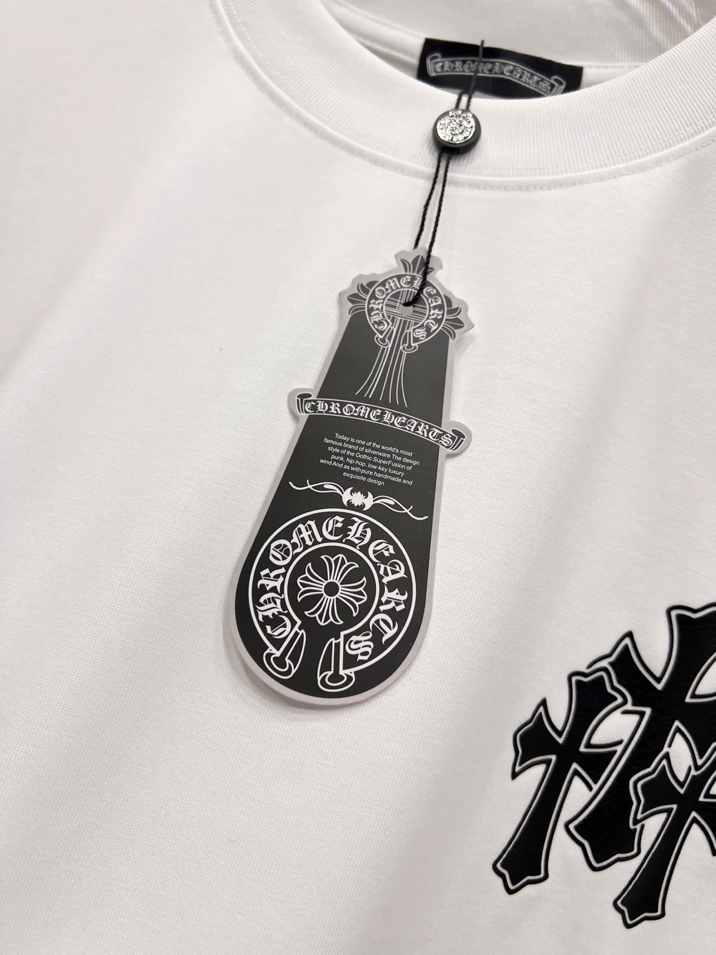 🅿️190 CH Crow 2025 Autumn and Winter New Short-sleeved T-shirt Cross foam design The real thing is great🔥Same size for men and women Loose version Size S M L XL XXL Five sizes Black White